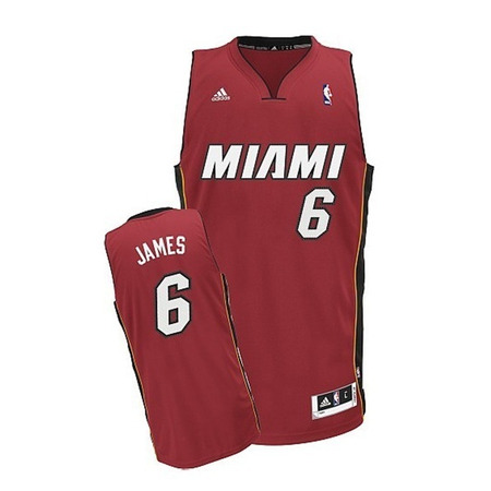 Camiseta NBA Swingman Lebron James Miami Heat (rojo/blanco)