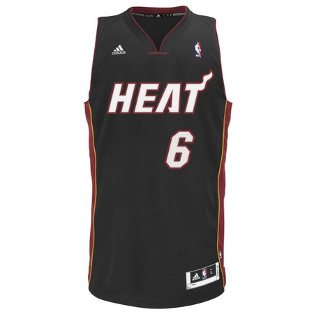 Camiseta NBA Swingman Lebron James Miami Heat (negro/blanco)