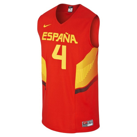 Camiseta Réplica Pau Gasol #4# España 2014 (600/rojo/amarillo)