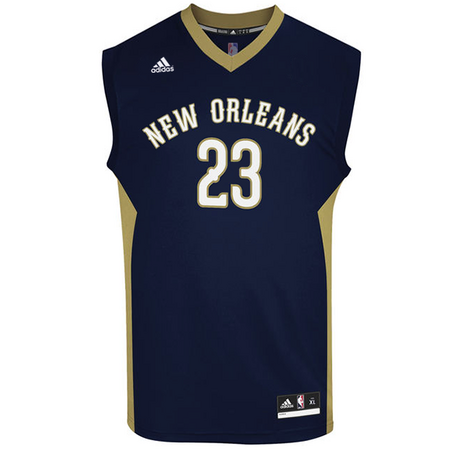 Adidas Camiseta Réplica Anthony Davis Pelicans (marino/camel/blanco)