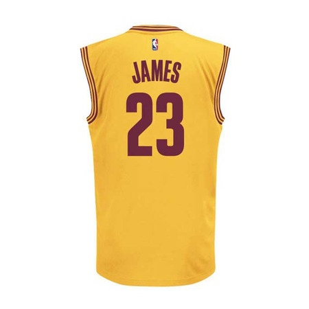 Adidas Camiseta Réplica Lebron James Cavaliers (amarillo/burdeos)