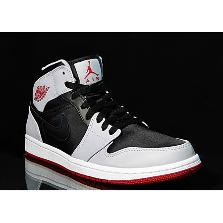 Air Jordan 1Mid "NightWolfgrey" (012/negro/gris/rojo)
