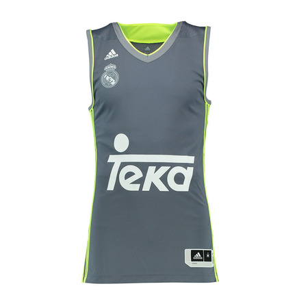 Camiseta Real Madrid Basket 2015/16 (gris/volt)