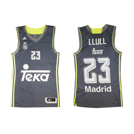 Camiseta Llull  #23# Real Madrid Basket 2015-2016 (gris onix/volt)