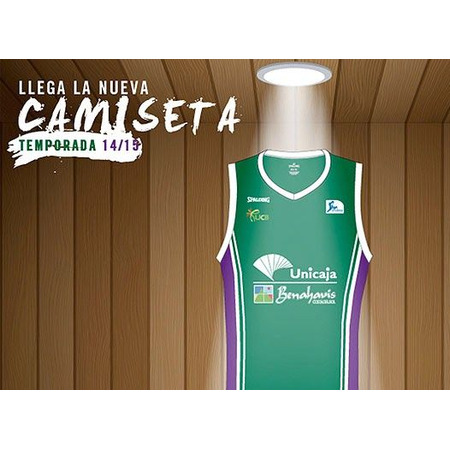 Camiseta Unicaja Málaga ACB 1ª Equipación (verde/morado/blanco)