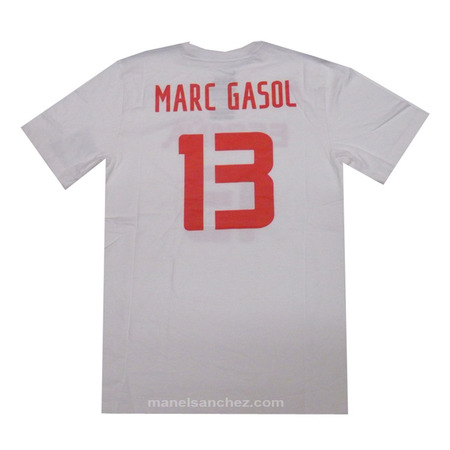Camiseta Cubre Marc Gasol #13# España (102/blanco/rojo)