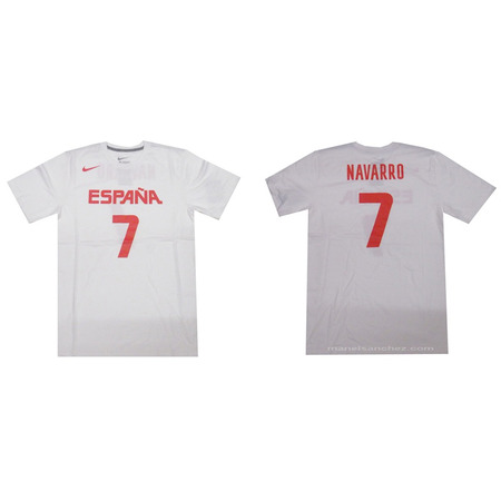 Camiseta Cubre Navarro #7# España (101/blanco/rojo)