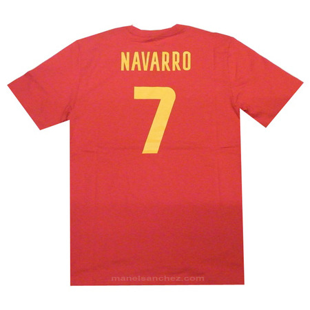Camiseta Cubre Navarro #7# España (601/rojo/amarillo)