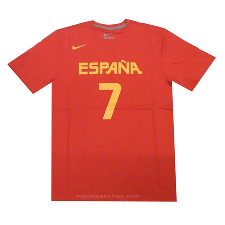 Camiseta Cubre Navarro #7# España (601/rojo/amarillo)