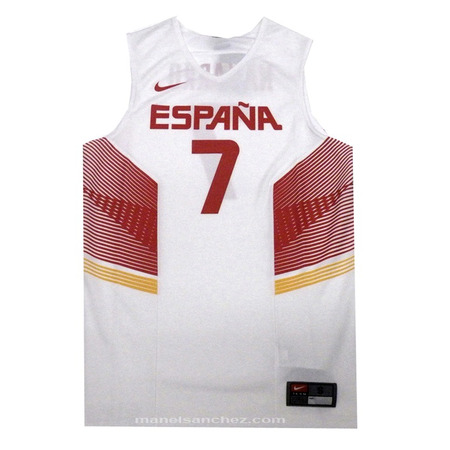Camiseta Réplica Navarro #7# España 2014 (101/blanco/rojo)
