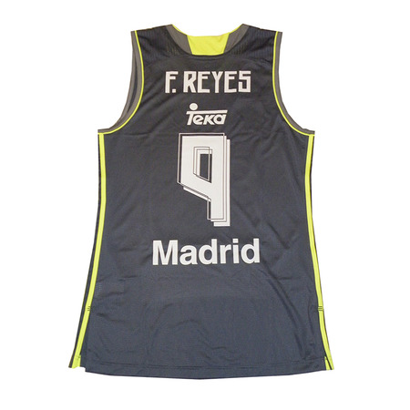 Camiseta F. Reyes #9# Real Madrid Basket 2015-2016 (gris/volt)