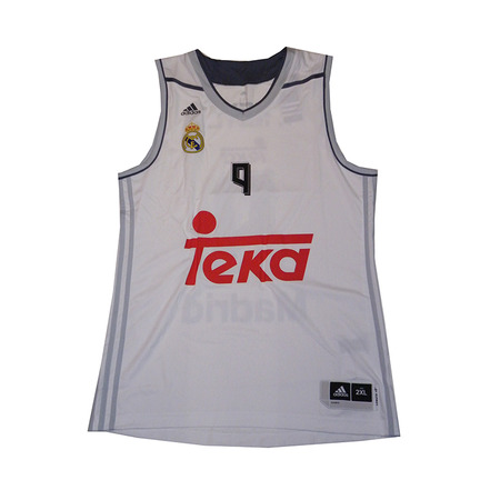 Camiseta F. Reyes #9# Real Madrid Basket 2015-2016 (blanco/gris)