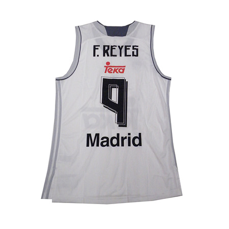 Camiseta F. Reyes #9# Real Madrid Basket 2015-2016 (blanco/gris)