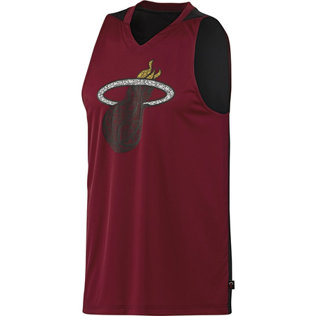 Adidas Camiseta NBA Entreno Heat Summer Run  (granate/negro)