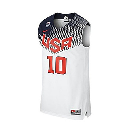 Camiseta Réplica Kyrie Irving #10# USA 2014 (101/blanco/navy)