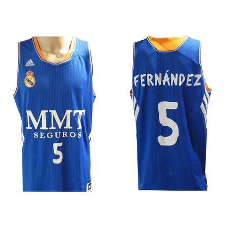 Camiseta Rudy Fernández Real Madrid Basket 13/14 (azul/blanco)