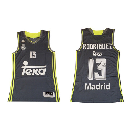 Camiseta Sergio Rodríguez #13# Real Madrid Basket 2015-2016 (gris/volt)