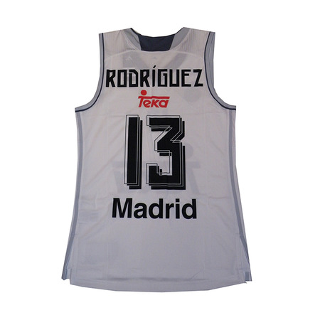 Camiseta Sergio Rodríguez #13# Real Madrid Basket 2015-2016 (blanco/gris)