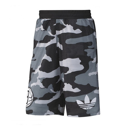 Adidas Short Reversible Brooklyn Nets (negro/blanco/gris)