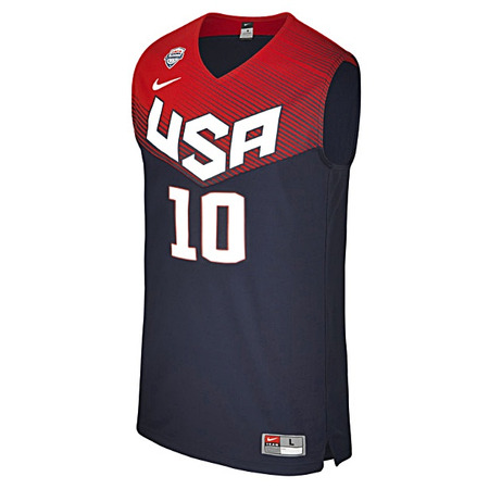 Camiseta Réplica Kyrie Irving #10# USA 2014 (452/navy/rojo/bl)