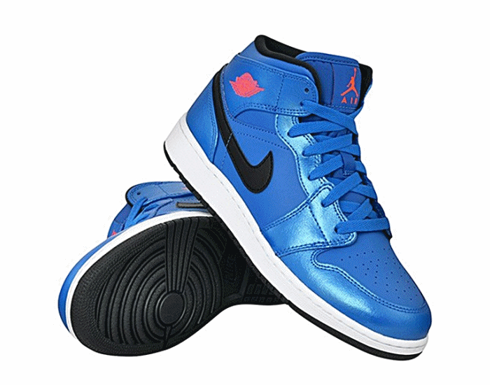 Jordan 1 Mid "SportBlue" (423/azul/rojo/bl)