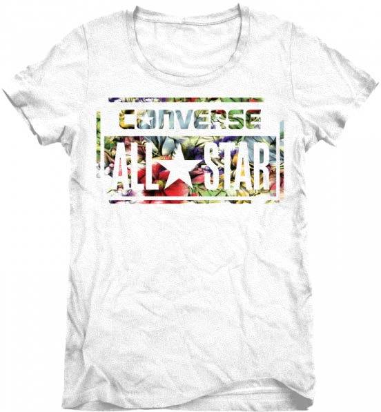 Converse Camiseta Mujer Hibiscus All Star Flowery (blanco)