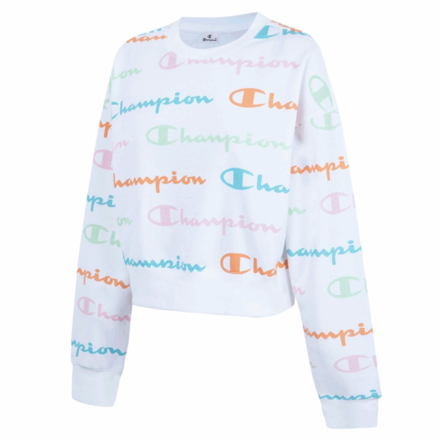 Champion Women s Crewneck Sweatshirt Logo Allover Print WL001
