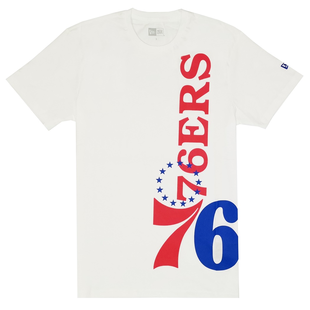 Philadelphia 76'ers 90's Kente Team Letter Performance T-Shirt White