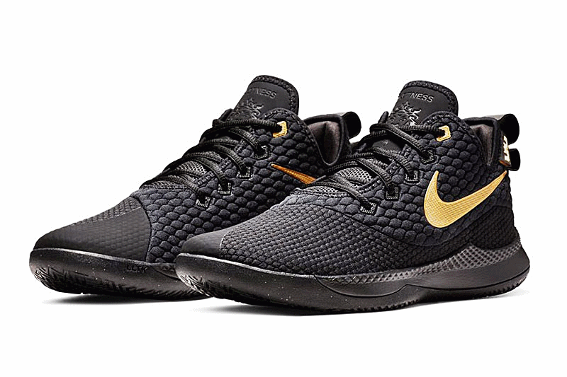 Nike lebron witness iii black gold top