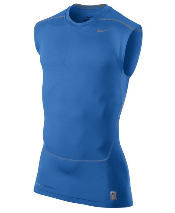 rojo medio litro Devorar Nike Camiseta Pro Combat Core Compression 2.0 (406/azul)