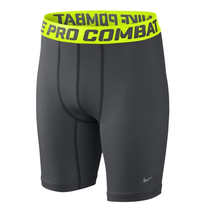 Nike Short Pro Core Compression Junior (060/gris/amarillo)
