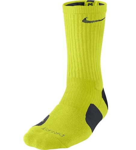 Gallo Volcánico mal humor Calcetines Nike Dri-FIT Elite Crew (300/verde fluor/negro)