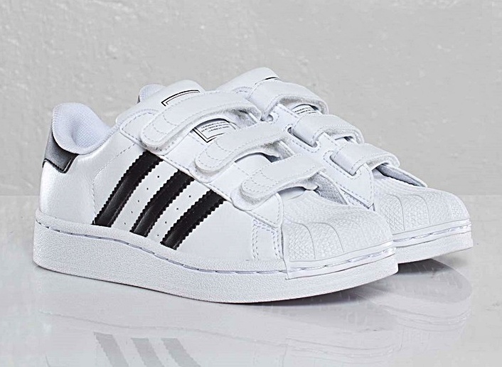 Adidas Superstar CF C (28-35)(blanco/negro)