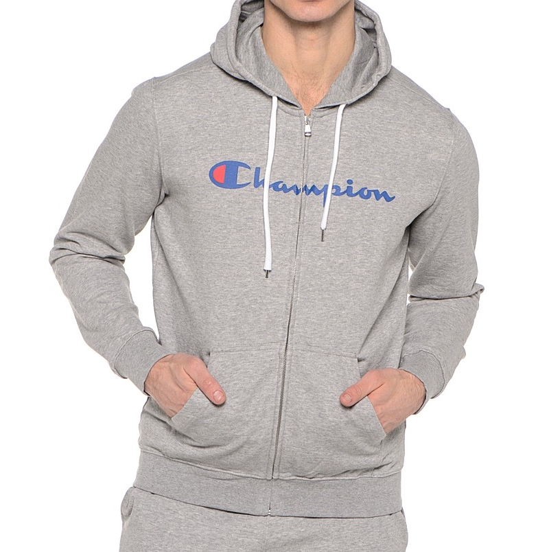 Sudadera Champion Cremallera Hombre Gris