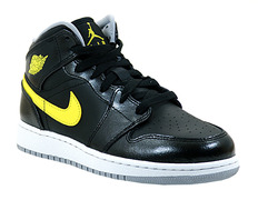 nike jordan negro con amarillo