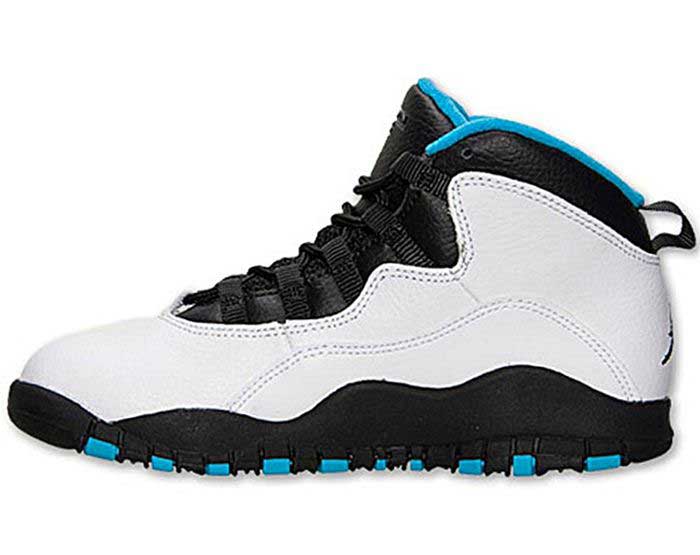 jordan 10 blanco con negro