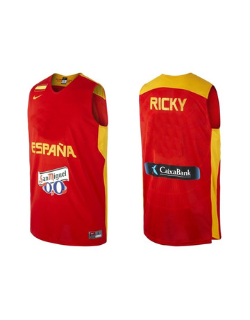 Camiseta Selección España Ricky Rubio #9# (600/rojo/amarillo)