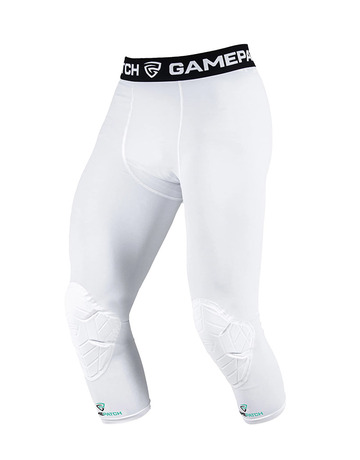 3/4 Tights with Knee Padding "White"