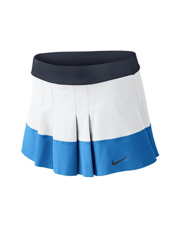 Nike Falda de Tenis para Mujer Pleated Woven (blanco/azul)
