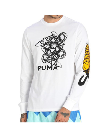 Puma 4TH Quarter LS Tee "White"