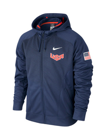 Chaqueta Cap Nike Logo (USA) GT PF Full-Zip (453/navy/rojo/bl)