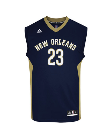 Adidas Camiseta Réplica Anthony Davis Pelicans (marino/camel/blanco)