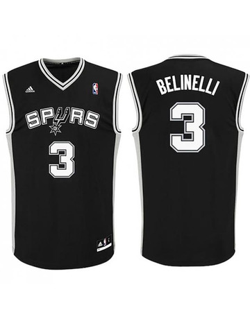 Adidas Camiseta Réplica Marco Belinelli Spurs (negra)