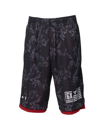 Adidas NBA Junior Short Fanwear Bulls (negro/rojo)
