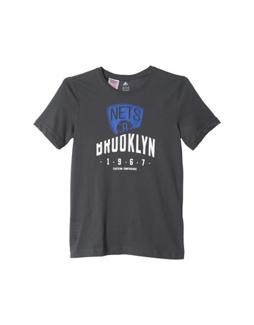 Adidas NBA Niño Camiseta Basics Brooklyn (gris/blanco)