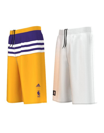 Adidas Short Niñ@ Summer Run Reversible Lakers (amarillo/purpura/blanco)