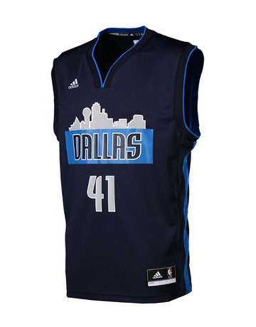 Adidas Camiseta Réplica Dirt Nowitzki Dallas Mavericks (navy/gris)
