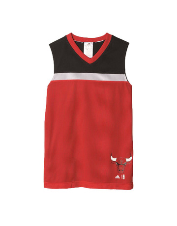 Adidas Camiseta Niño NBA Winter Hoops Rev Chicago Bulls (rojo/negro/blanco)