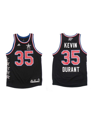 Camiseta Réplica Kevin Durant All Star West NYC 15 (negro/rojo/blanco)