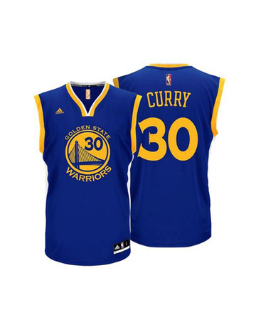 Camiseta Adidas NBA Swingman Stephen Stephen Curry #30#  Warriors (azul/amarillo)